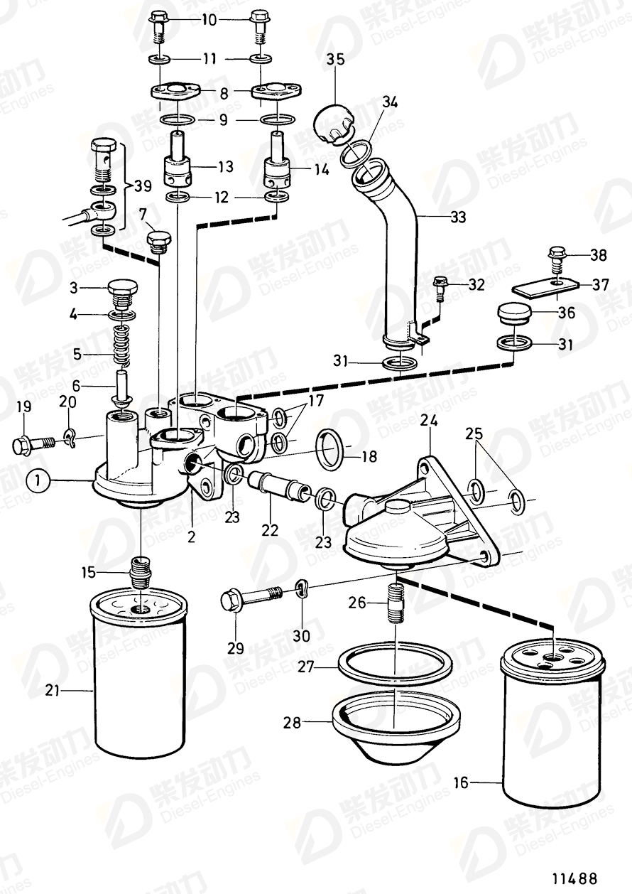 VOLVO Tube 465857 Drawing